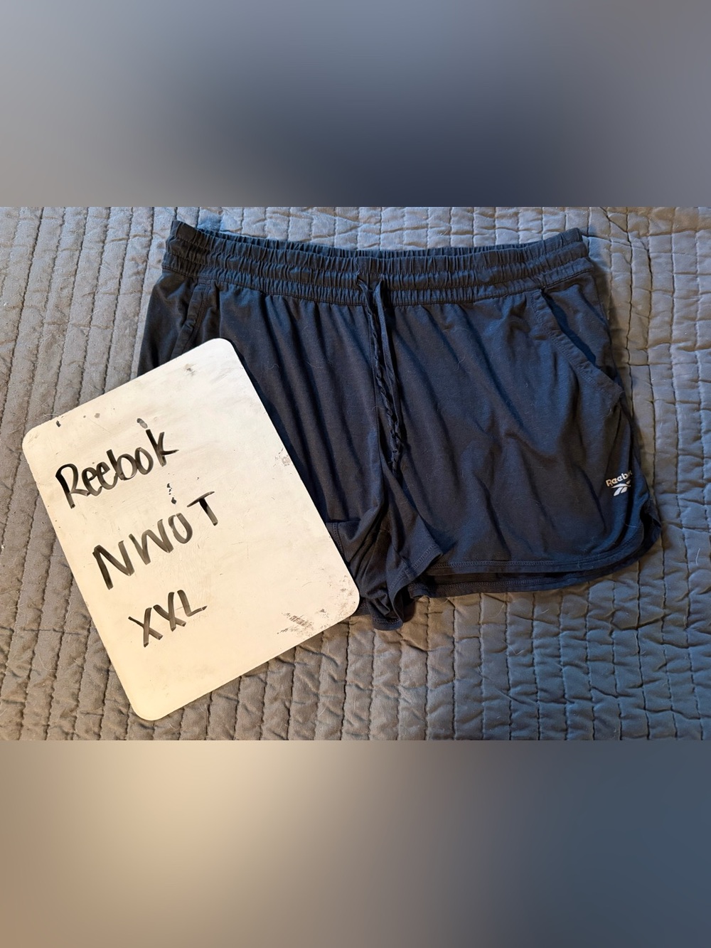Reebok women’s black Athletic Shorts with Drawstring